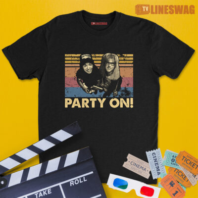 Party On Vintage T-Shirt | Wayne Campbell And Garth Algar | Wayne's World