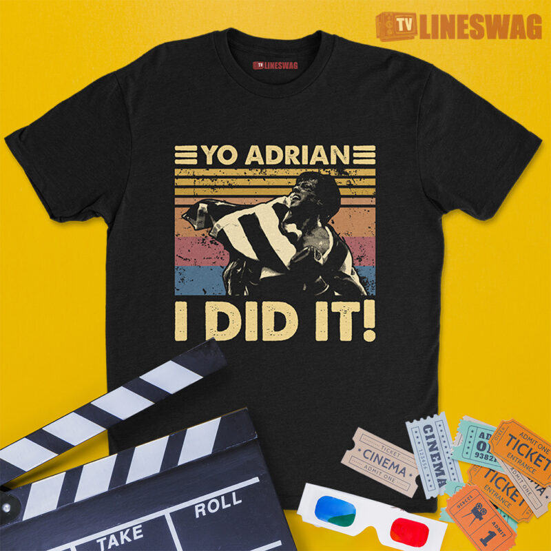 Yo Adrian I Did It Vintage T-Shirt | Rocky Balboa | Rocky 2