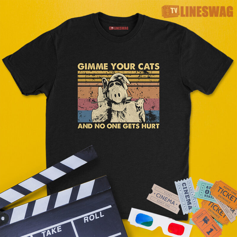 Gimme Your Cats And No One Gets Hurt Vintage T-Shirt | Gordon Shumway | A.L.F