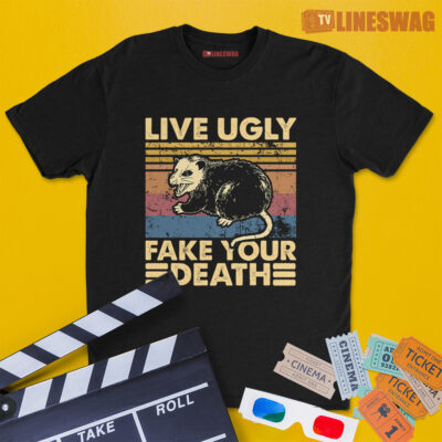 Live Ugly Fake Your Death Vintage T-Shirt