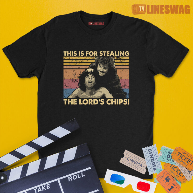 This Is For Stealing The Lord's Chips 2 Vintage T-Shirt | Nacho And Steven Esqueleto | Nacho Libre