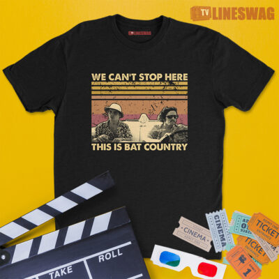 We Can't Stop Here This Is Bat Country Vintage T-Shirt | Dr. Gonzo, Hitchhiker And Raoul Duke | Fear And Loathing In Las Vegas